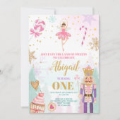 くるみ割り誕生日招待状ウィンターランドオブスイーツ 招待状 (正面)