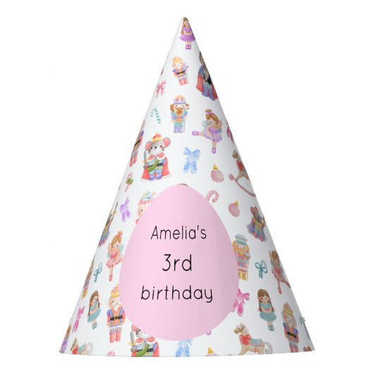 くるみ割り誕生日 パーティーハット (正面)