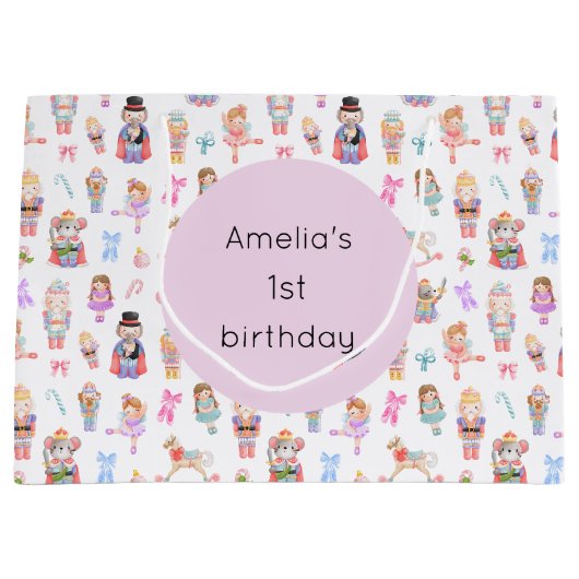 くるみ割り誕生日 ラージペーパーバッグ (正面)