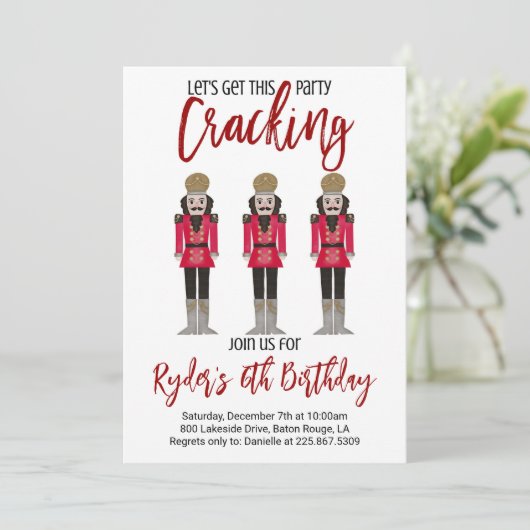 くるみ割り誕生日 招待状 (スタンド正面)