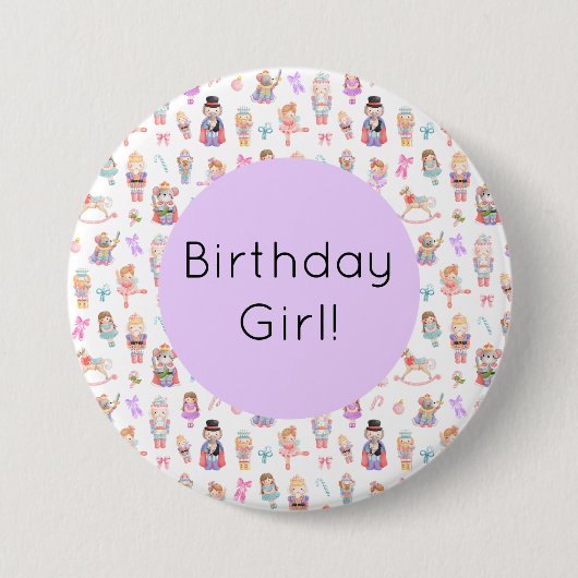 くるみ割り誕生日 缶バッジ (正面)