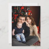 くるみ割り赤いクリスマスパーティー写真 招待状 (裏面)