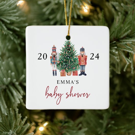 くるみ割り赤ちゃんシャワーオルナメント セラミックオーナメント