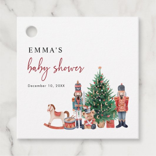 くるみ割り赤ちゃんシャワー フェイバータグ (正面)