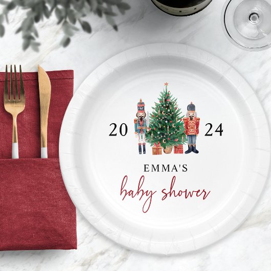 くるみ割り赤ちゃんシャワー ペーパープレート