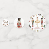 くるみ割り赤と金ゴールドバレリーナ誕生日パーティー コンフェッティ (正面)