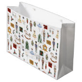 くるみ割り赤金ゴールドバレリーナ誕生日パーティー ラージペーパーバッグ (正面アングル)