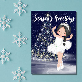 くるみ割り雪の女王バレリーナのクリスマス シーズンカード