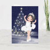 くるみ割り雪の女王バレリーナのクリスマス シーズンカード (裏面)