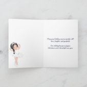 くるみ割り雪の女王バレリーナのクリスマス シーズンカード (内部)