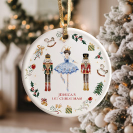 くるみ割り青金ゴールドバレリーナ初めてのクリスマス オーナメント