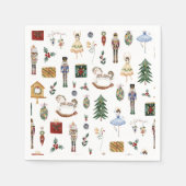 くるみ割り青金ゴールドバレリーナ子供の誕生日パーティー スタンダードカクテルナプキン (正面)