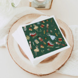 くるみ割り青金ゴールドバレリーナ子供の誕生日パーティー スタンダードカクテルナプキン