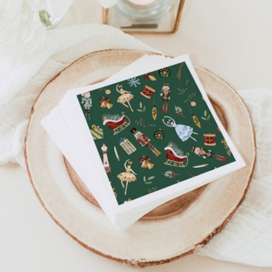 くるみ割り青金ゴールドバレリーナ子供の誕生日パーティー スタンダードカクテルナプキン