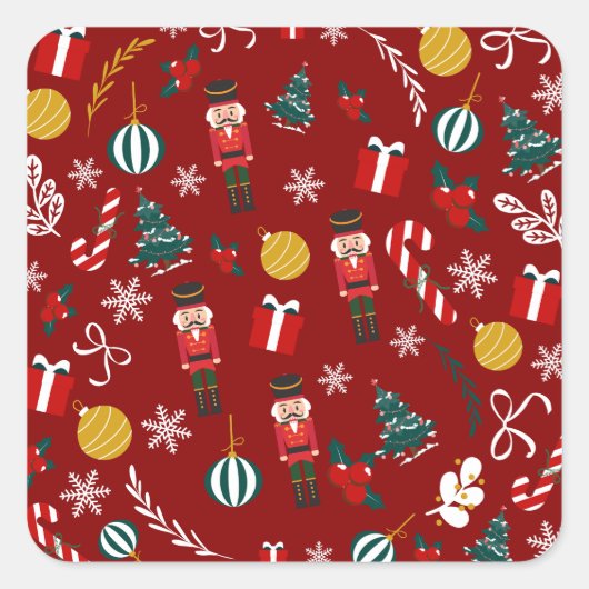 くるみ割り魔法パターン スクエアシール (正面)