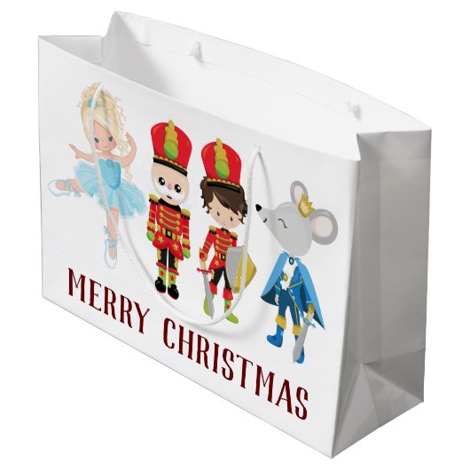 くるみ割り、クララ、マウスキング、クリスマス ラージペーパーバッグ (裏面アングル)