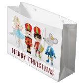 くるみ割り、クララ、マウスキング、クリスマス ラージペーパーバッグ (正面アングル)