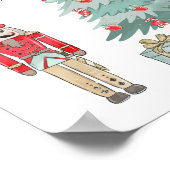 くるみ割り、クリスマスツリー、くず、プレゼント ポスター (角)