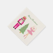 くるみ割り、クリスマスツリー、バレリーナ スタンダードカクテルナプキン (角)