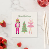 くるみ割り、クリスマスツリー、バレリーナ スタンダードカクテルナプキン (インサイチュ)