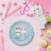 くるみ割り、バレリーナ、雪片のクリスマス ペーパープレート (パーティー)