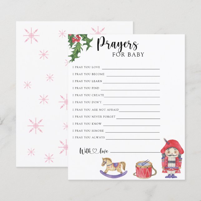 くるみ割り – パーティーゲーム |ベビーの祈りの言葉 (正面/裏面)