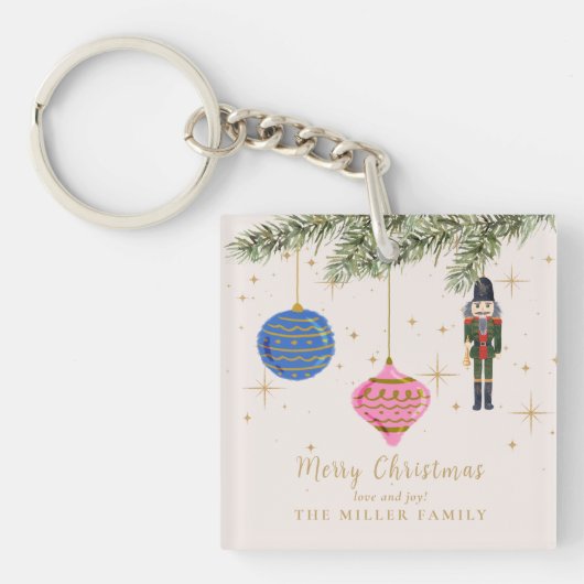 くるみ割り、ピンク キーホルダー (正面)