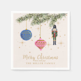 くるみ割り、ピンク スタンダードカクテルナプキン