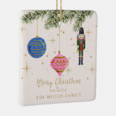 くるみ割り、ピンク セラミックオーナメント (右)