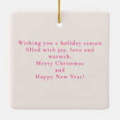 くるみ割り、ピンク セラミックオーナメント (裏面)