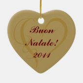 くるみ割り – ブオンナタレイタリアンハートオーナメント セラミックオーナメント (裏面)
