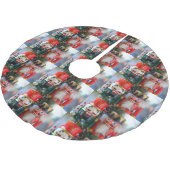 くるみ割り ブラッシュドポリエステルツリースカート (アングル)