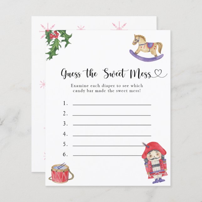 くるみ割り – 甘い混乱ゲームを推測 (正面/裏面)