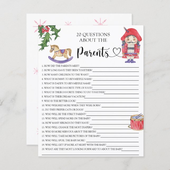 くるみ割り – 親についてのゲーム (正面/裏面)