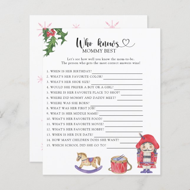 くるみ割り – 誰がママを知っ最高のている (正面/裏面)