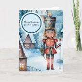 くるみ割り「顔を交換」クリスマス カード (正面)