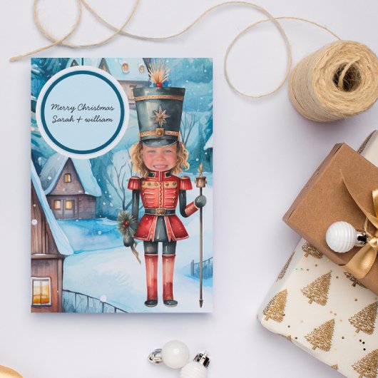 くるみ割り「顔を交換」クリスマス カード