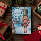 くるみ割り「顔を交換」クリスマス カード