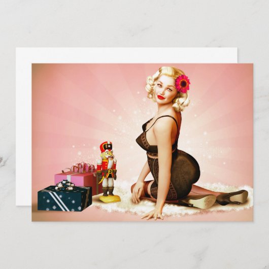 くるみ割りPinの休日のパーティの招待状 招待状 (正面/裏面)