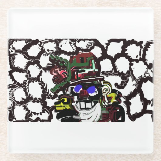 くるみ割れ ガラスコースター (正面)