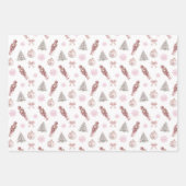 くるみ名門私立校風の割りクリスマスラッピング紙 ラッピングペーパーシート (正面2)