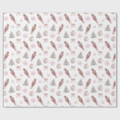 くるみ名門私立校風の割りクリスマスラッピング紙 ラッピングペーパー (フラット)