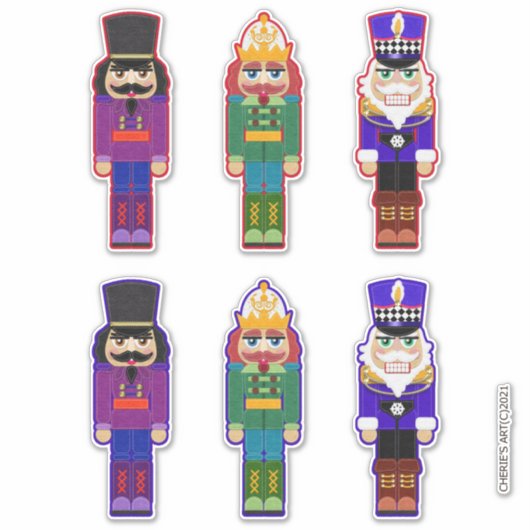 くるみ感じ割り兵士クリスマス応援 シール (正面)