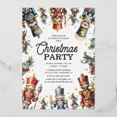 くるみ素朴割りクリスマスホリデーパーティー 箔招待状 (正面)