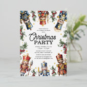 くるみ素朴割りクリスマスホリデーパーティー 箔招待状 (立ち正面)