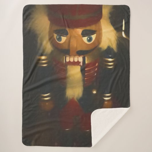 くるみ絵を描割りシャーパブランケット シェルパブランケット (正面)