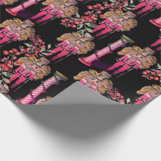 くるみ芸術的割り兵士ホリーラッピング紙 ラッピングペーパー (角)