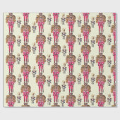 くるみ芸術的割王室のり兵士は ラッピングペーパー (フラット)