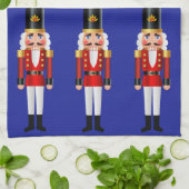 くるみ赤と白割り キッチンタオル (折り畳み)