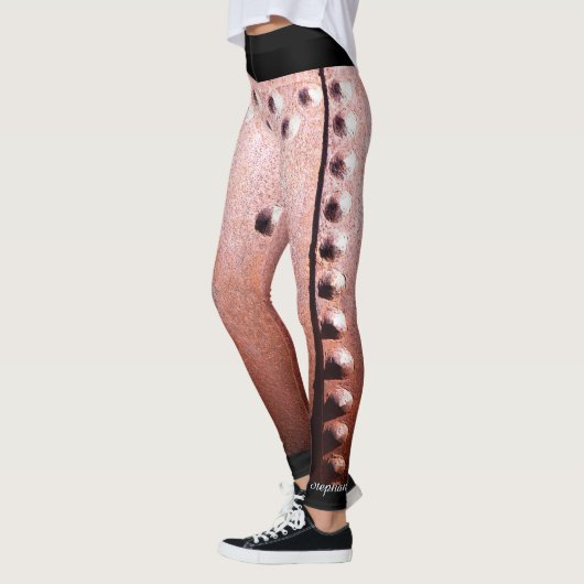 くるフェイク素朴ぶしに名前の付いた錆びた金属 レギンス (左)